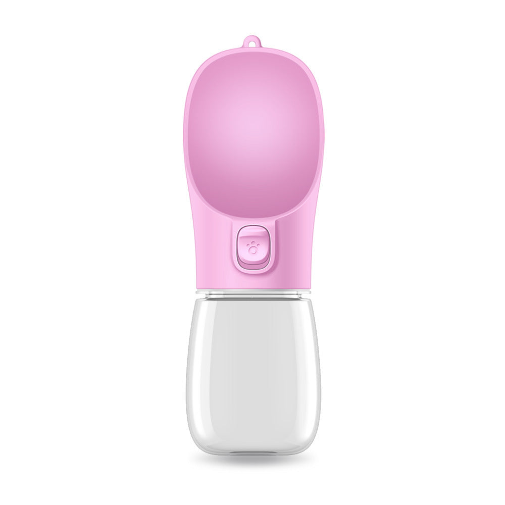800ml Leak-proof Dog Water Bottle with Foldable Drinking Bowl