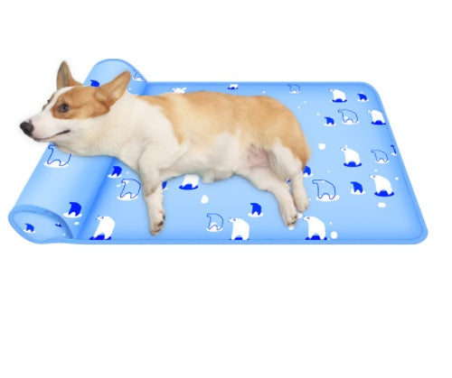 Ice Cooling Pet Bed with Pillow – Breathable, Lightweight, Washable