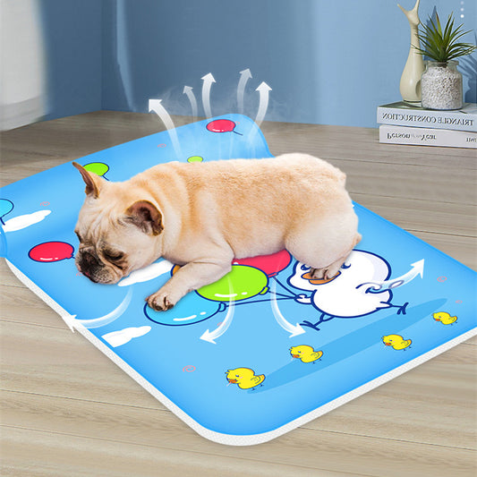 Ice Cooling Pet Bed with Pillow – Breathable, Lightweight, Washable